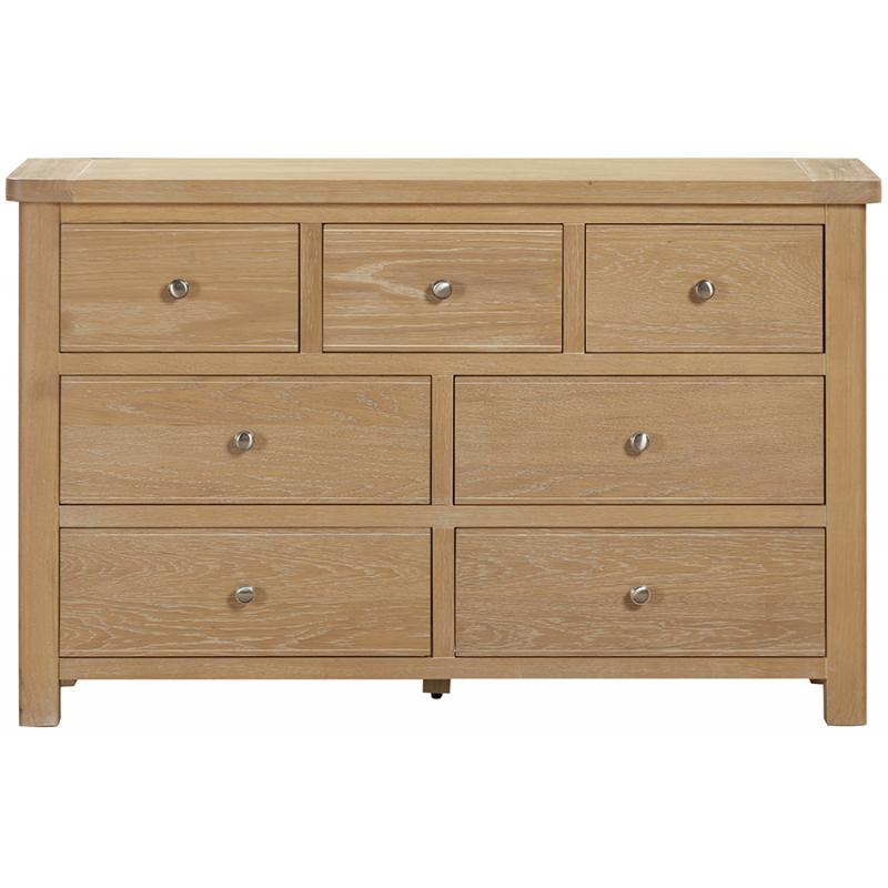 Chalais Oak 7 Drawer Wide Chest